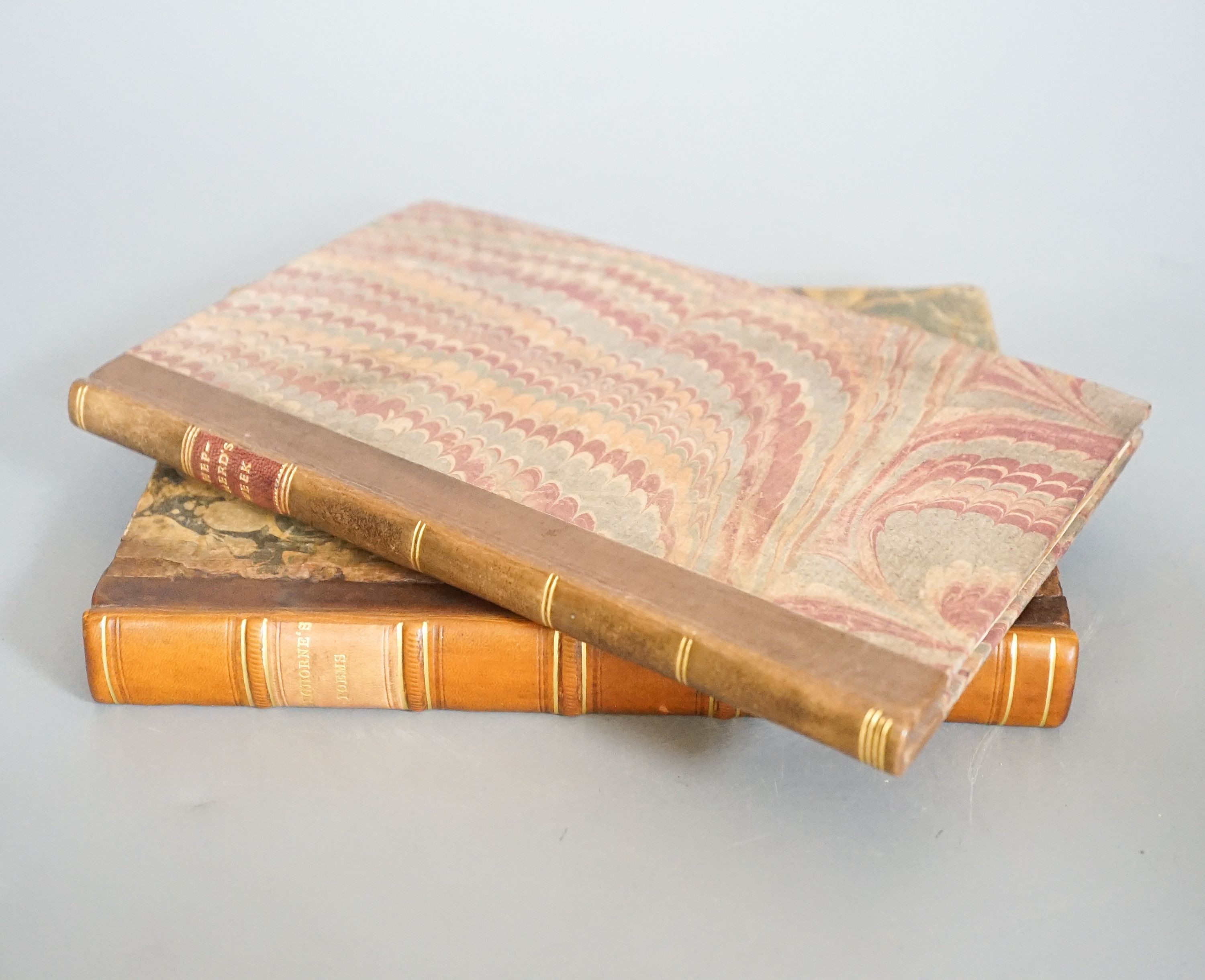Langhorne, John - Poems on Several Occasions, small qto, quarter calf, lacking contents leaf, R. Griffiths, London [1760], Gay, John - The